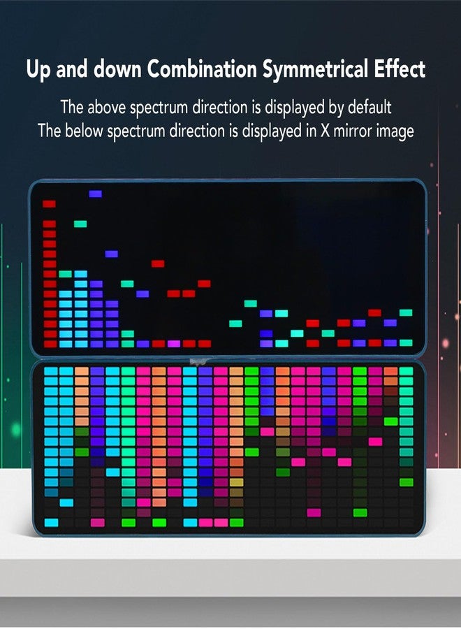 ZIZEV 384 RGB LEDs Music Spectrum Display, 20 Dynamic Effects, USB Powered, Voice Sensor, Clock & Alarm,Colorful Spectrum Display with Breathing Mode for Game Room, Car, Purplelily - Image 3